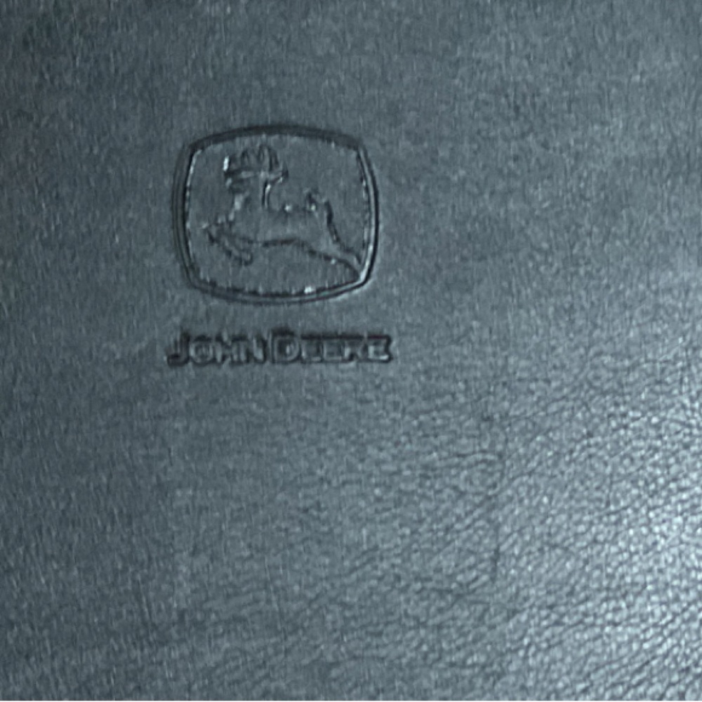 Classic zippered John Deere Charcoal Tablet Cover with extra pockets, calculator